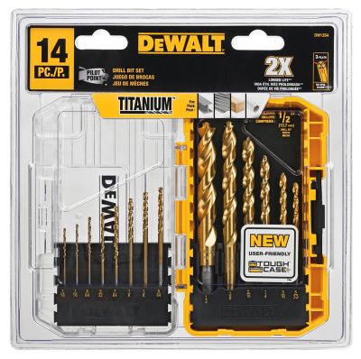 DeWALT 14 pc. Titanium Nitride Coated Drill Bit Set