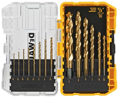 Image showing  14 pc. Titanium Nitride Coated Drill Bit Set