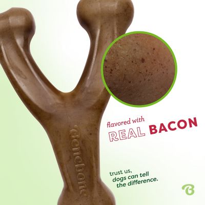 Image showing  Bacon Wishbone Dog Chew Toy, Small
