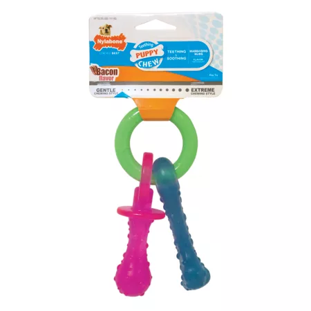 Nylabone Nyla Puppy Chew Teething Pacifier Dog Chew Toys