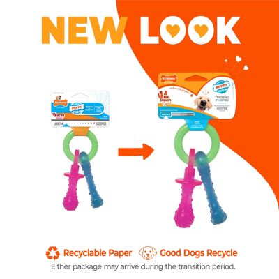 Image showing 8 th Nylabone Nyla Puppy Chew Teething Pacifier