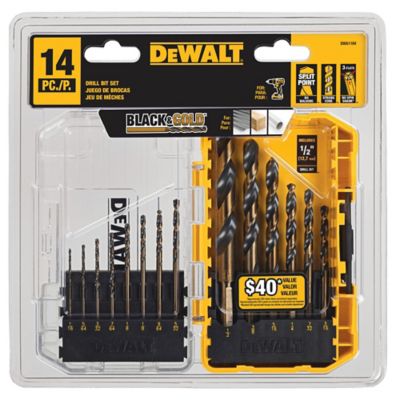 DeWALT 14Pc Black Oxide Drill Bit Set