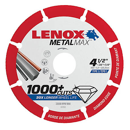 Lenox 4-1/2 in. MetalMax Cut-Off Wheel