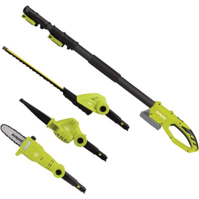 Sun Joe 3 pc. Cordless Lawn Care System with Hedge Trimmer, Pole Saw and Leaf Blower
