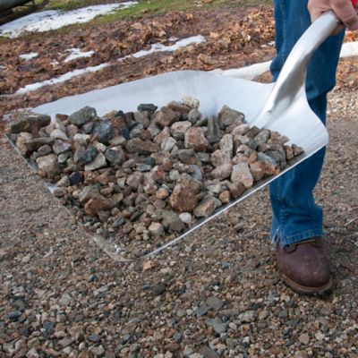 Image showing  46 in. Hardwood Handle #14 Aluminum Scoop