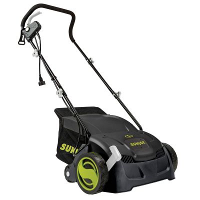 Image showing  13 in. 12A Electric Lawn Dethatcher with Collection Bag, Scarifier
