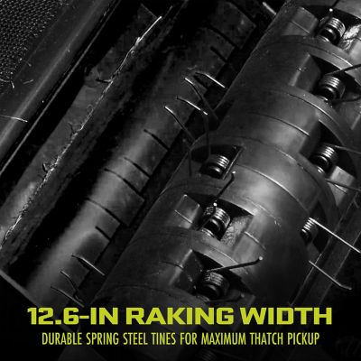 Image showing 5 th Sun Joe 13 in. 12A Electric Lawn Dethatcher with Collection Bag, Scarifier