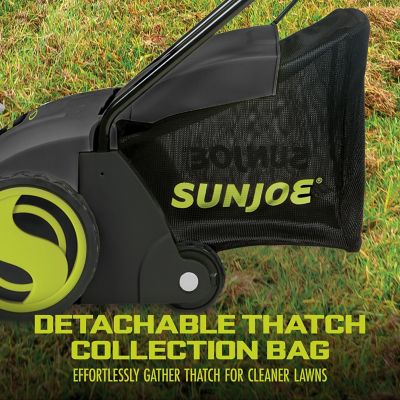 Image showing 7 th Sun Joe 13 in. 12A Electric Lawn Dethatcher with Collection Bag, Scarifier