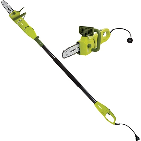 Sun Joe 8 in. Electric 2-in-1 Electric 8A Convertible Pole Chainsaw, Green