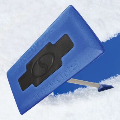 Image showing  2-in-1 Telescoping Snow Broom and Ice Scraper, 18 in. Foam Head, Blue