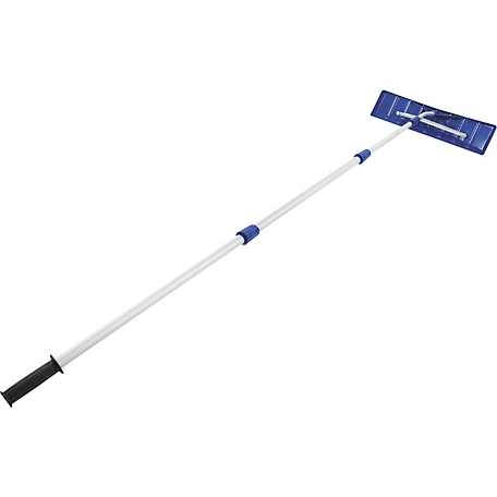 Snow Joe 6 in. Roofer Joe Telescoping Snow Shovel and Roof Rake, 21 ft. Extension, Poly Blade