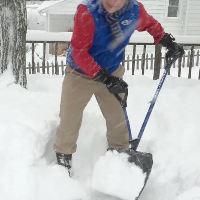 Image showing  18 in. Shovelution Strain-Reducing Snow Shovel with Spring-Assisted Handle
