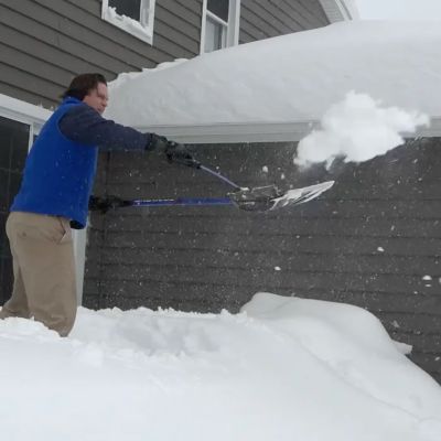 Image showing  18 in. Shovelution Strain-Reducing Snow Shovel with Spring-Assisted Handle