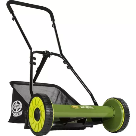 Sun Joe 16-inch 4-position reel manual lawn mower with grass catcher Reel Lawn Mowers