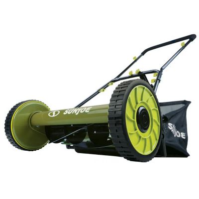 Image showing  16 in. 4-Height Position Manual Reel Mower with Grass Catcher