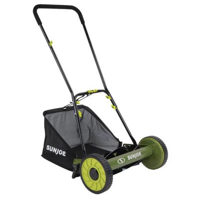 Image showing  16 in. 4-Height Position Manual Reel Mower with Grass Catcher