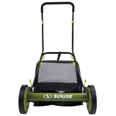 Image showing  18 in. Manual Reel Lawn Mower with Grass Catcher, 9-Height Positions