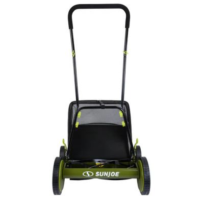 Image showing  18 in. Manual Reel Lawn Mower with Grass Catcher, 9-Height Positions