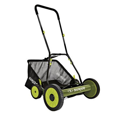 Image showing  20 in. Manual Reel Mower with Grass Catcher, 9-Height Positions