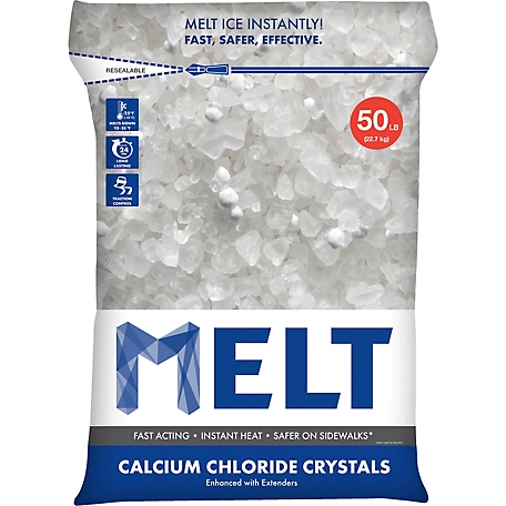 Melt 50 lb. Resealable Bag Calcium Chloride Crystals Ice Melter