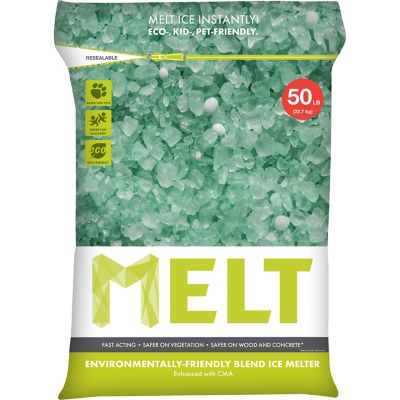 Melt 50 lb. Resealable Bag Premium Environmentally-Friendly Blend Ice Melter with CMA