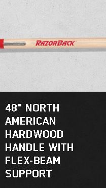 Image showing  7 in. Forged Steel 3-Oval Tine Hay Fork with 48 in. Wood Handle