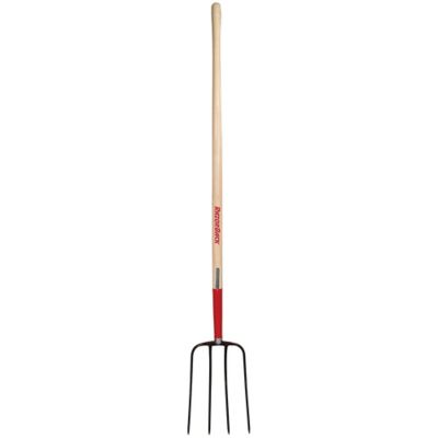 Razor-Back Forged Manure Fork with Wood Handle, 4 Tine