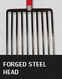 Image showing  10 in. Steel 10-Tine Forged Ballast Fork with Armor D-Grip