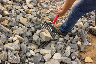 Image showing  10 in. Steel 10-Tine Forged Ballast Fork with Armor D-Grip