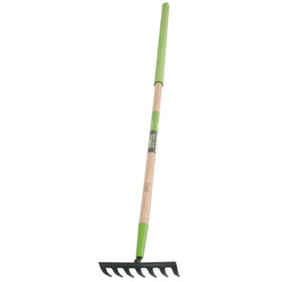 Image showing  7 in. Steel 7-Tine Floral Level Rake with Cushion Grip