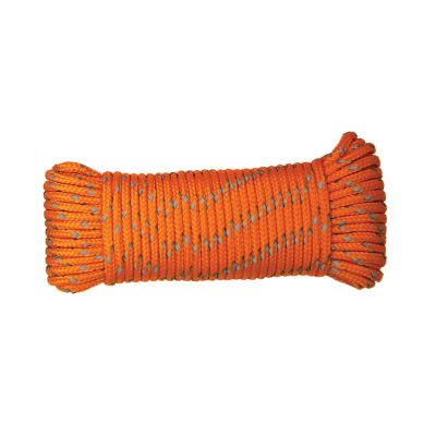 Koch Industries 5/32 in. x 50 ft. Reflective Orange Polypropylene Diamond Braid Rope