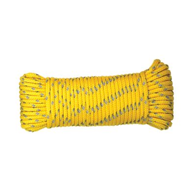 Koch Industries 5/32 in. x 50 ft. Reflective Yellow Polypropylene Diamond Braid Rope