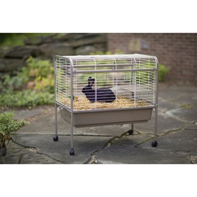Image showing  Small Animal Cage with Stand, 33.5 in. x 20.5 in., Coco/White