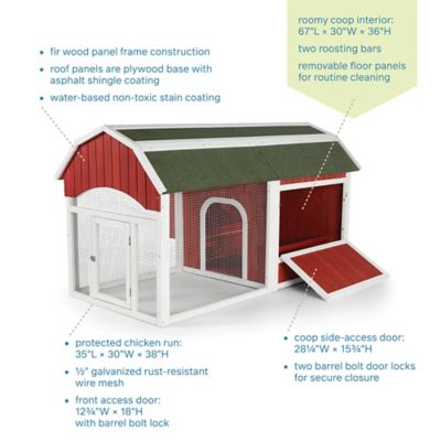 Image showing  Red Barn Chicken Coop, 4 to 6 Chicken Capacity