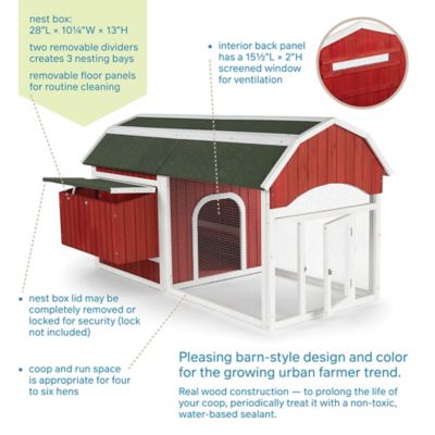 Image showing 5 th Prevue Pet Products Red Barn Chicken Coop, 4 to 6 Chicken Capacity