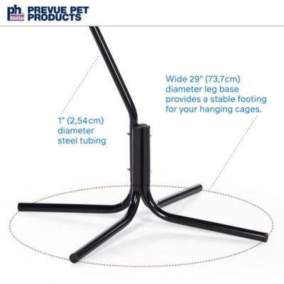 Image showing  Tubular Steel Hanging Bird Cage Stand, 24 in. x 62 in., Black