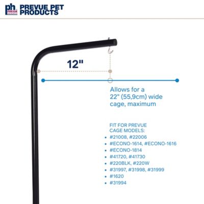 Image showing 5 th Prevue Pet Products Tubular Steel Hanging Bird Cage Stand, 24 in. x 62 in., Black