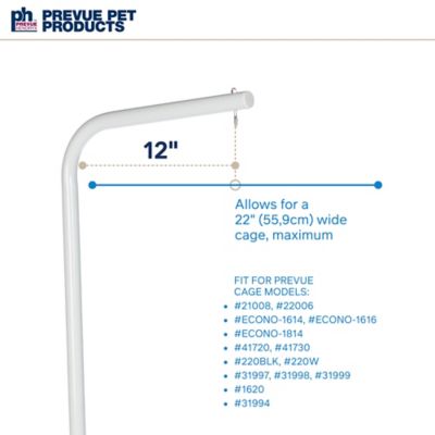 Image showing 5 th Prevue Pet Products Tubular Steel Hanging Bird Cage Stand, 24 in. x 62 in., White