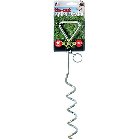 Prevue Pet Products Heavy-Duty Spiral Dog Tie Out Stake, 18 in., Up to 150 lb. Capacity