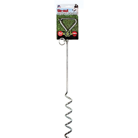 Prevue Pet Products Heavy-Duty Spiral Dog Tie Out Stake, 24 in., Up to 200 lb. Capacity