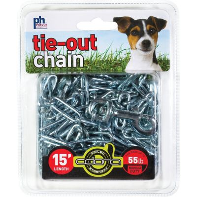 Prevue Pet Products Medium-Duty Dog Tie Out Chain, 15 ft., Up to 55 lb. Capacity