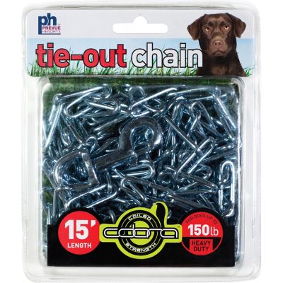 Prevue Pet Products Heavy-Duty Dog Tie Out Chain, 15 ft., Up to 150 lb. Capacity Had to replace the chain i was using do to it rusting and falling apart