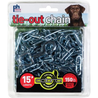 Prevue Pet Products Heavy-Duty Dog Tie Out Chain, 15 ft., Up to 150 lb. Capacity