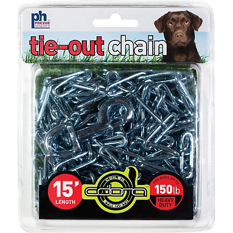 Prevue Pet Products Heavy-Duty Dog Tie Out Chain, 15 ft., Up to 150 lb. Capacity