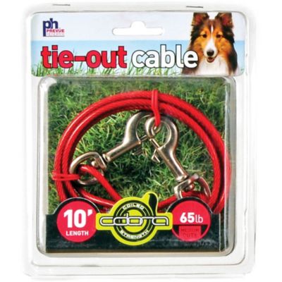 Prevue Pet Products Medium-Duty Dog Tie Out Cable, 10 ft., Up to 65 lb. Capacity