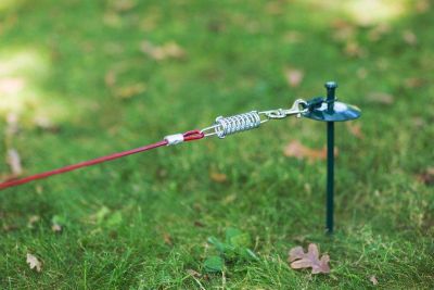 Image showing  Medium-Duty Dog Tie Out Cable Trolley Set, 50 ft., Up to 65 lb. Capacity