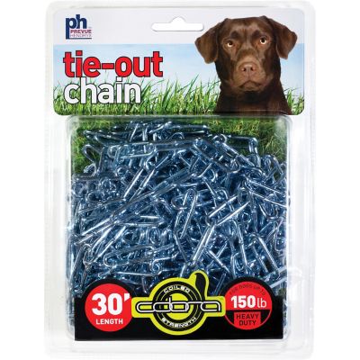 Prevue Pet Products Heavy-Duty Dog Tie Out Chain, 30 ft., Up to 150 lb. Capacity This chain is 99% perfect