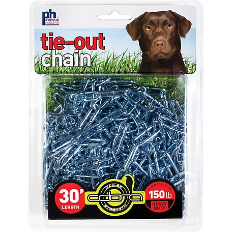 Prevue Pet Products Heavy-Duty Dog Tie Out Chain, 30 ft., Up to 150 lb. Capacity