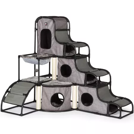 Prevue Pet Products Catville 56 in Cat Tower Gray Cat Trees & Condos