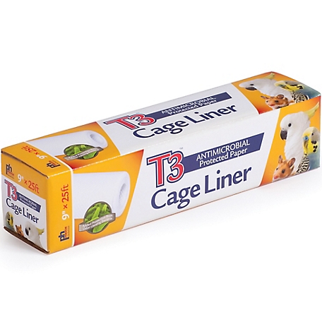Prevue Pet Products T3 Antimicrobial Pet Cage Liner, 9 in. x 25 ft.